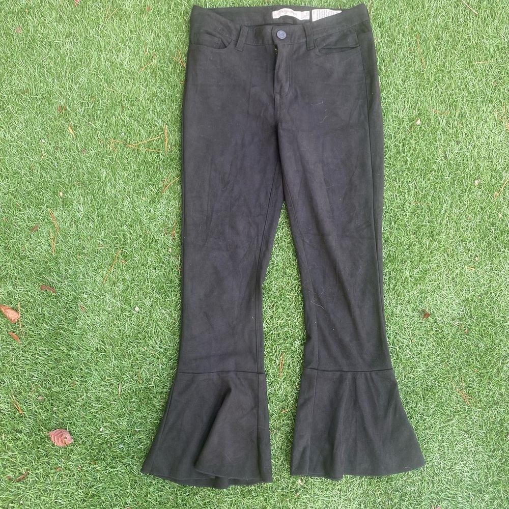 Suede flare pant